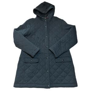 Lauren Ralph Lauren Women’s Quilted Hooded Below Waist Blue Jacket Coat Size L